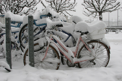 Bevor es so aussieht, sollte man sein Fahrrad lieber rechtzeitig zur Überwinterung fit machen.